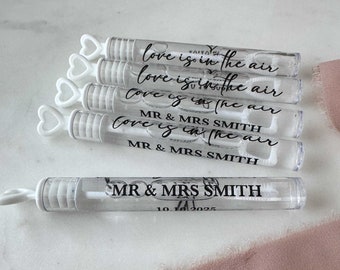 Wedding Bubbles // Love is in the Air // Wedding Favours // White Wedding Bubbles // Personalised Wedding Stickers // Bubble Stickers