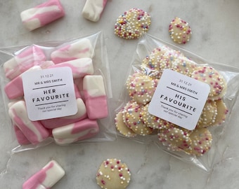Fill your own Wedding Favours // His & Her Favourite // Personalised Wedding Sweets // Love is Sweet // Mint to be // Wedding Favours