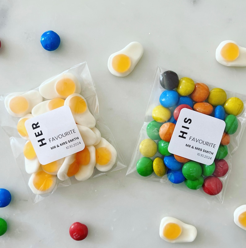 Fill your own Wedding Favours // His & Her Favourite // Personalised Wedding Sweets // Wedding Favours image 5