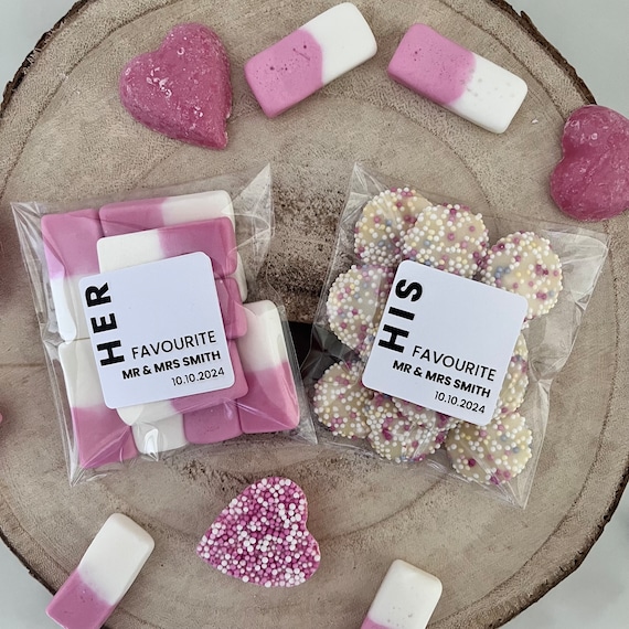 Fill Your Own Wedding Favours His Her Favourite