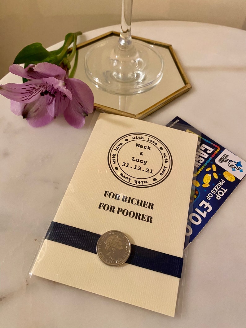 Lottery Ticket Favours Lottery Ticket Holders Wedding Etsy