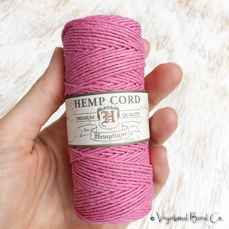 Pink Hemp Cord 1mm / 20 / 205ft Premium Quality Hemp Cord Etsy