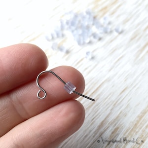 Ear Nuts for Earring Hooks 50pc / 25 pairs, Earring Backs, Clear Earnuts, Earring Findings, Ear Nuts, Ear Wire Backs (F0001)