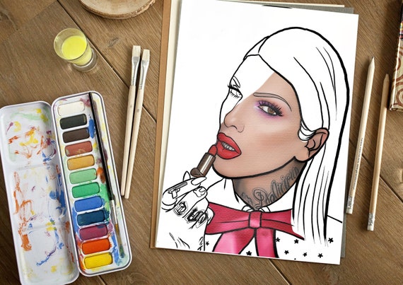 Jeffree Star Adult Colouring Download Etsy