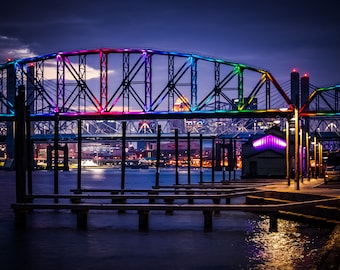 Rainbow Lights on Big Four Bridge