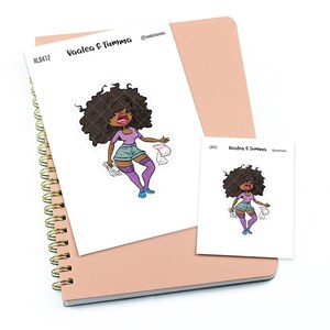 Rekeningen: grote/extra grote plannerstickers "Nia/Brown skin", L0412/XL0412