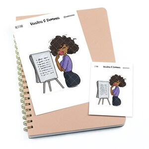 Presentatie - Grote / extra grote plannerstickers "Nia/Bruine huid", L1140/XL1140