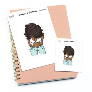 Dans 3 mois, vous vous remercierez - Grands / Très grands autocollants pour agenda « Nia/Peau brune », L0674/XL0674