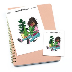 Plantas de casa - adesivos para planner grande / extra grande "Nia/Brown skin", L0832/XL0832
