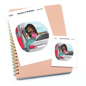 Grands autocollants pour agenda / Extra large - Remplissez votre voiture, Stickers Nia/Peau brune, L0965/XL0965