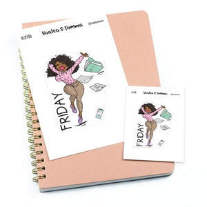 Sexta-feira - Adesivos para agenda grande/extra grande "Nia/Pele marrom", L0706/XL0706