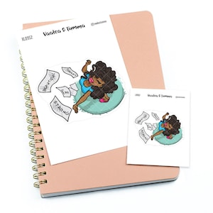 Adesivos de planner grandes/extra grandes - I'm Strong, Nia/Brown skin, L0952/XL0952