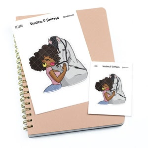 Liefde voor paarden - Large / Extra large planner stickers "Nia/Brown skin", L1208/XL1208