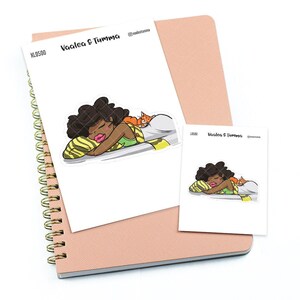 Slaaptijd: grote/extra grote plannerstickers "Nia/Brown skin", L0500/XL0500