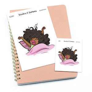 Buenos días - Pegatinas para agenda grandes/extra grandes "Nia/Piel morena", L0487/XL0487