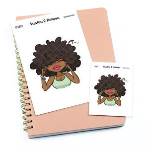 Don't Say Anything - Groß / Extra große Planer Aufkleber ""Nia/Brown skin"", L0663 / XL0663
