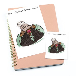 Grote planner stickers / Extra groot - Wintertijd, Nia stickers/bruine huid, L0954/XL0954