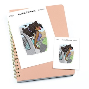 Grote/extra grote plannerstickers: Be free, Nia/Brown skin, L0958/XL0958