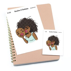 Emociones - Pegatinas de planificador grandes / extra grandes "Nia/Piel morena", L1090/XL1090