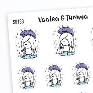 Rainy Day Planner Stickers, Ensi S0193, Fall Sticker, Autumn Stickers, Planner Girl, Umbrella Stickers, Deco Stickers image 2