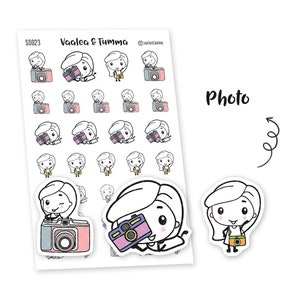 Piiku planner stickers - Photo, S0023, foto stickers, kawaii stickers, take pictures