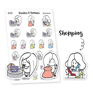 Shopping - Planner stickers Ensi, S0792, achats
