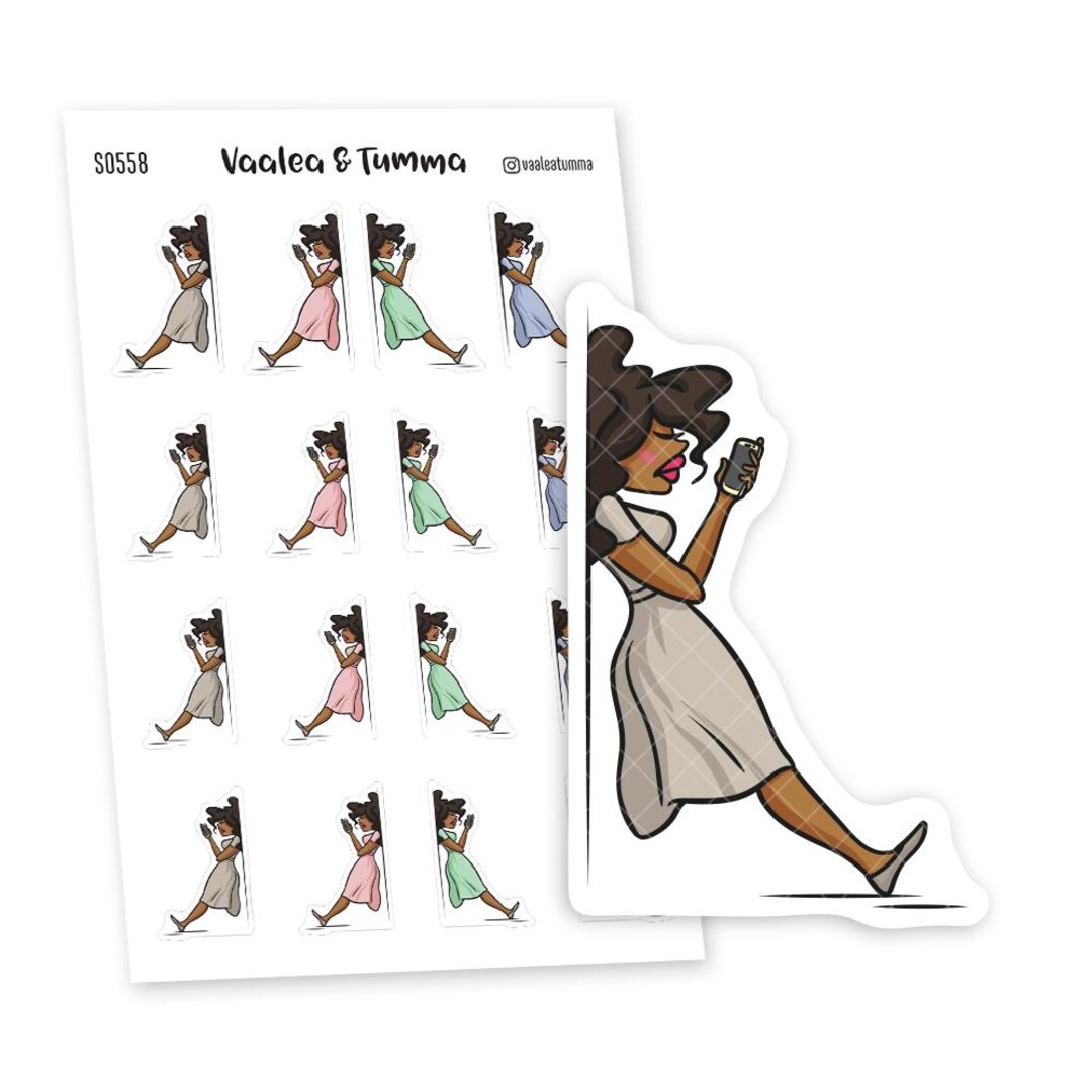Kawaii Planner Stickers, Confused Girl - Etsy
