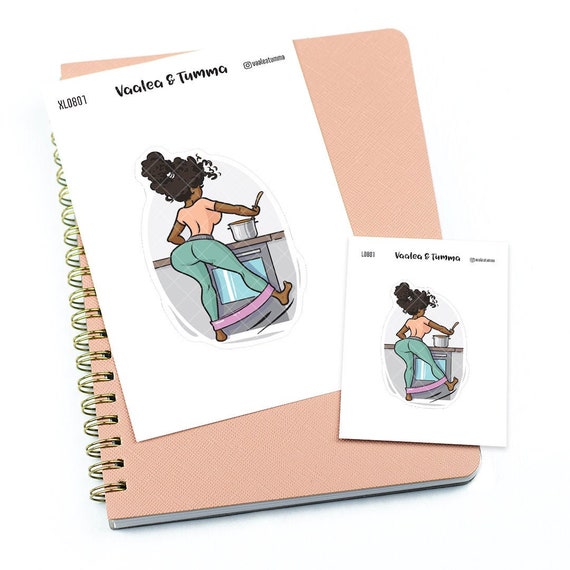 Goal achievement - Large / Extra large planner stickers "Nia/Brown skin", L0801/XL0801