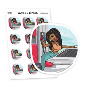 Nia-plannerstickers: tanken, S0965/S0984. Stickers tankstation