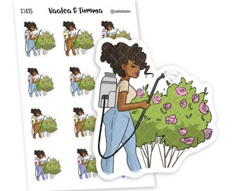 Gardening Planner Stickers - Flower Spraying, Nia - S1435/S1438