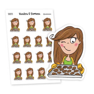 Em caso de dúvida, adesivos para planejar biscoitos, Vaalea - S0322-323, Adesivos para planejar biscoitos, Biscoitos, Comida, Cozinhar