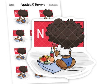 Let's Watch a Movie Planner Stickers, Nia - S0504/S0545, Movie Night, TV Show