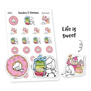 Planer Aufkleber Ensi - Life is Sweet, S0457, Handgezeichnete Sticker