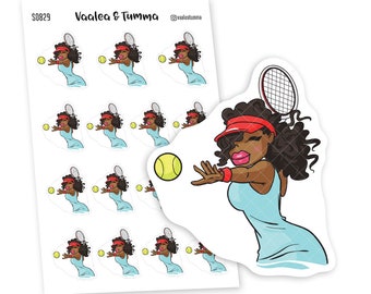 Spielen Sie Tennis Planner Stickers, Kawaii Sport Stickers