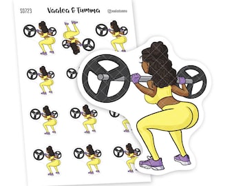 Every Workout is Progress Planner Stickers, Nia - S0723/S0735, Barbell Planner Stickers