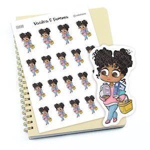 Planificateurs autocollants "Zuri" - Faire l'épicerie, S0888/S0912/S0888bleu, Stickers aliments