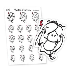 Ensi - adesivos de planejador irritado, S0138, adesivos Kawaii, adesivos de planejador furioso, adesivos perversos, adesivo selvagem, dia ruim