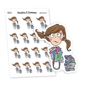 Heb je hard gestudeerd vandaag? planner stickers, Vaalea - S0274-275, Studie stickers, School, College stickers