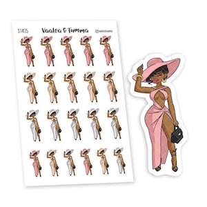 Stylish Nia Sticker | Fashion Illustration | Chic and Classy, &#39;Nia&#39; - S1475/S1483