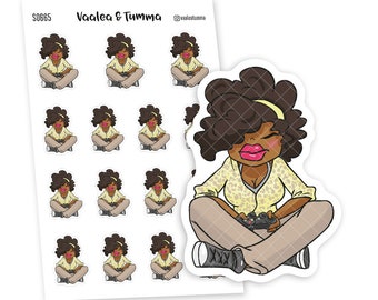 Adesivos Kawaii para Planejador de Videogames, Planejador Nia