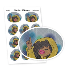 Adesivos de planejador de humor chuvoso, Nia - S0994/S1028, Adesivos de planejador Don't be sad