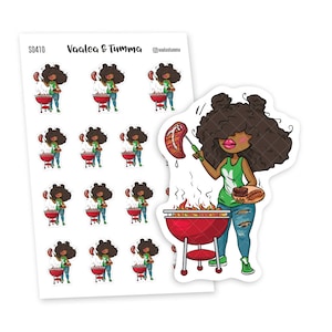 It&#39;s BBQ Time! planner stickers, Nia - S0410/S0610, Barbecue Planner Stickers, BBQ Party, Cook out