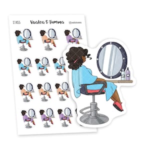Ambiance salon de coiffure : ensemble d'autocollants pour agenda pour les amatrices de beauté, Nia - S1455/S1460