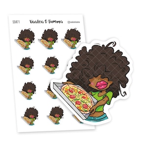 Adesivos para Planejador Pizza Makes Everything Better, Nia - S0471/S0632, Adesivos para Planejador de Pizza