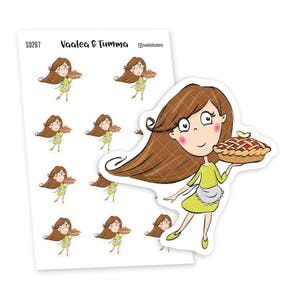 Adesivos para planejador de torta de maçã, Vaalea - S0286-287, Adesivos para cozinhar