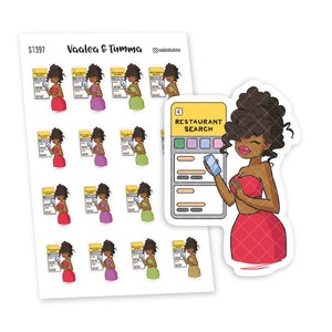 Online Restaurant Reservierung Sticker, Nia - S1397/S1405