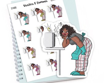 Yummy Food Coming Soon! Jada Watching Cooking - Meal Planning Stickers, S1466