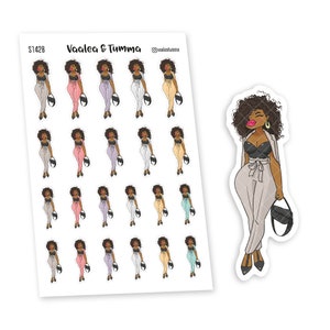 Adesivos de planejador de personagens da Nia da moda, S1428/S1431