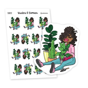 Pegatinas para planificador de plantas de interior, Nia - S0832/S0846, Pegatinas para planificador de cactus