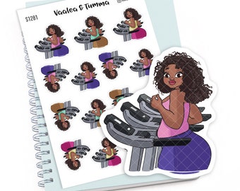 Treadmill Workout Planner Stickers - Stay Motivated and On Track, Jada - S1281